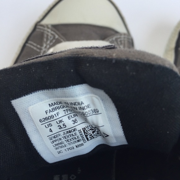 Converse Gray Sneakers Junior Sz4 - Picture 8 of 8